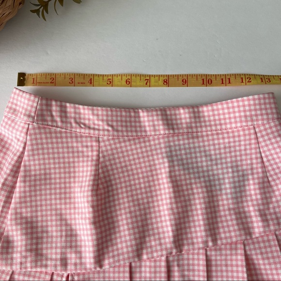 SOLD NWT Nasty Gal Check Print Pleated Mini Skirt - Picture 6 of 7